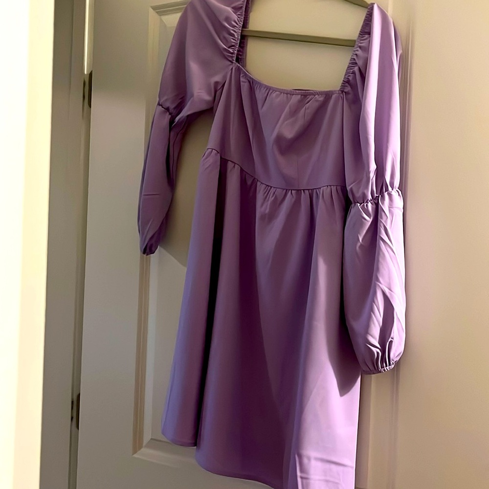 Purple long sleeve dresse